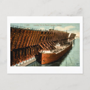 Cartes Pour Fêtes Annuelles Chargement d'Ore dans le port de Duluth-Superior
