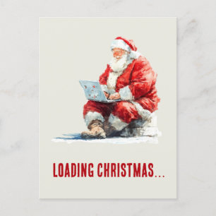 Cartes Pour Fêtes Annuelles Chargement Noël amusant Père Noël Design