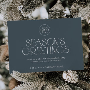 Cartes Pour Fêtes Annuelles CHARLIE Blue Easy Company Logo Entreprise Noël d'a