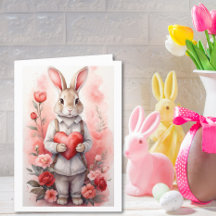 Charmant Jardin Rose Bunny Pâques