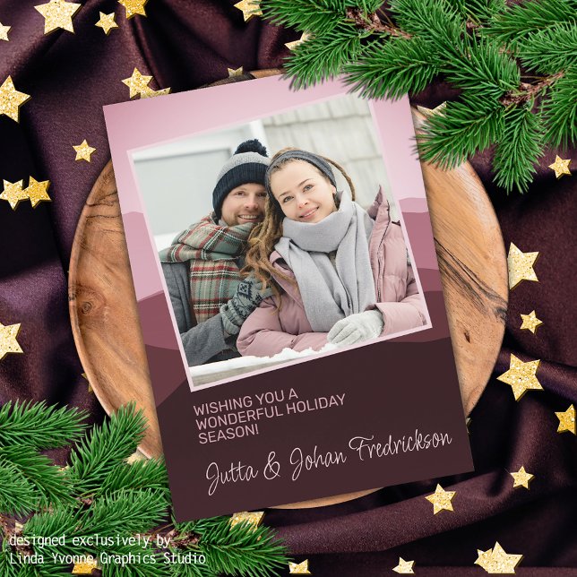 Cartes Pour Fêtes Annuelles Charmant Rose Pâle Abstrait Vœux de Saison (Créateur téléchargé)