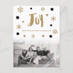 Cartes Pour Fêtes Annuelles Charmante Joie branchée Photo de vacances