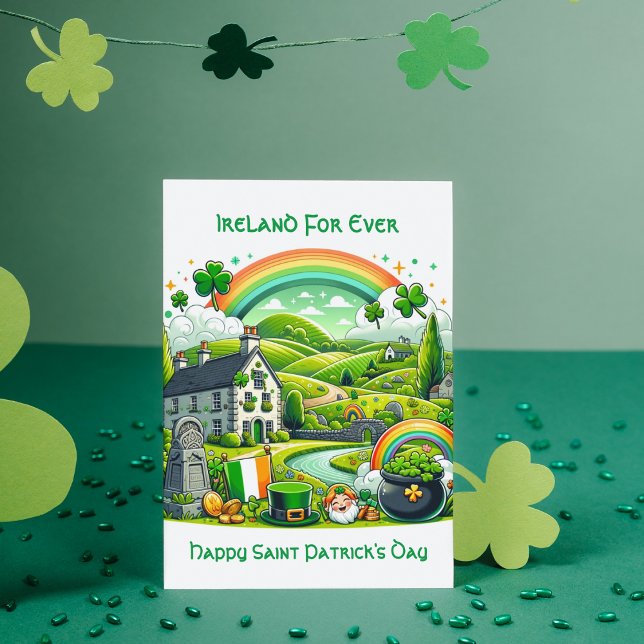 Cartes Pour Fêtes Annuelles Charme Irlandais : la Saint-Patrick  (Créateur téléchargé)