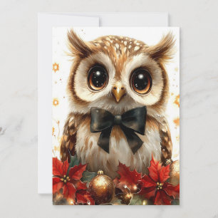 Cartes Pour Fêtes Annuelles Charming Christmas Owl
