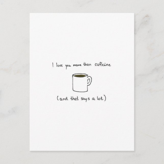 Cartes Pour Fêtes Annuelles Charming coffee Valentines day card (Devant)