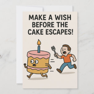 Cartes Pour Fêtes Annuelles Chase d'évasion de gâteau
