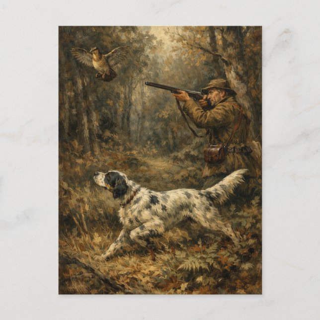 Cartes Pour Fêtes Annuelles Chasse à la bécasse  (Devant)