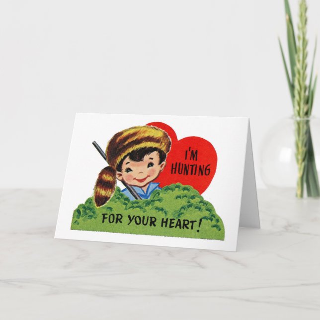 Cartes Pour Fêtes Annuelles Chasse à la Saint Valentin pour votre coeur (Devant)