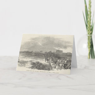 Cartes Pour Fêtes Annuelles Chasse à Pâques avec les chiens de mâle royal