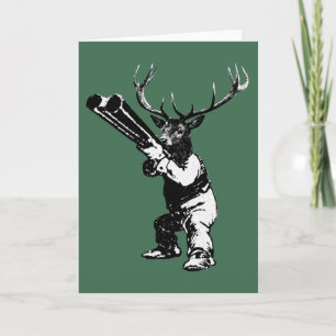 Cartes Pour Fêtes Annuelles Chasse au cerf vintage