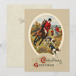 Cartes Pour Fêtes Annuelles Chasse au renard anglaise traditionnelle Tally-Ho