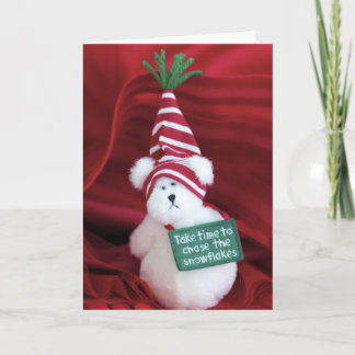 Cartes Pour Fêtes Annuelles Chasse aux flocons de neige