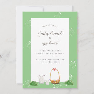 Cartes Pour Fêtes Annuelles Chasse aux œufs de Pâques Brunche de Pâques Art à 