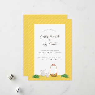 Cartes Pour Fêtes Annuelles Chasse aux œufs de Pâques Brunche de Pâques Art à 