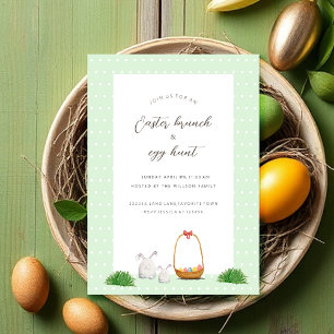 Cartes Pour Fêtes Annuelles Chasse aux œufs de Pâques Brunche de Pâques Art à