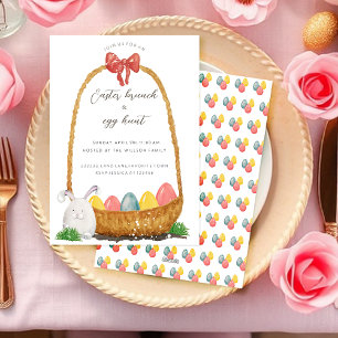 Cartes Pour Fêtes Annuelles Chasse aux œufs de Pâques Brunche de Pâques Art à 