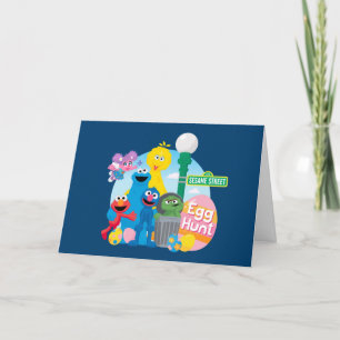 Cartes Pour Fêtes Annuelles Chasse aux œufs de Pâques dans Sesame Street