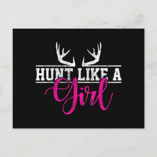 Cartes Pour Fêtes Annuelles Chasse Fille Chasse Comme Une Fille