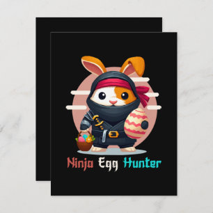 Cartes Pour Fêtes Annuelles Chasseur d'oeufs de Ninja