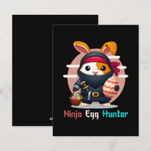 Cartes Pour Fêtes Annuelles Chasseur d'oeufs Ninja