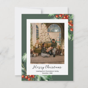 Cartes Pour Fêtes Annuelles Chasseur vert rétro saint