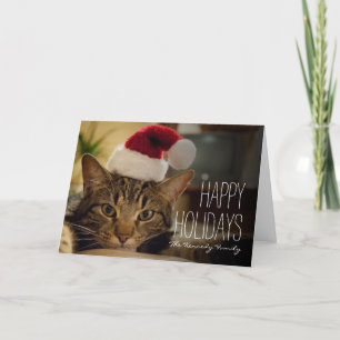 Cartes Pour Fêtes Annuelles chat à poil court Brown