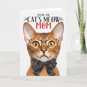 Cartes Pour Fêtes Annuelles Chat abyssinien pour maman d'animaux de compagnie 