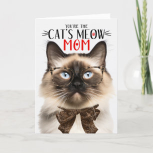 Cartes Pour Fêtes Annuelles Chat balinais pour maman d'animaux de compagnie po