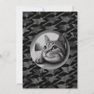 Cartes Pour Fêtes Annuelles Chat Chaton Félin Drôle Mignon Cool Animal Bonjour