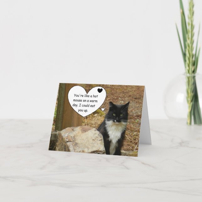 Cartes Pour Fêtes Annuelles Chat chaud Valentine de souris (Devant)