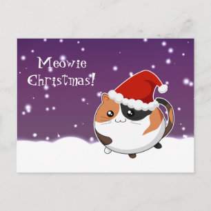 Cartes Pour Fêtes Annuelles Chat de Kawaii christmas