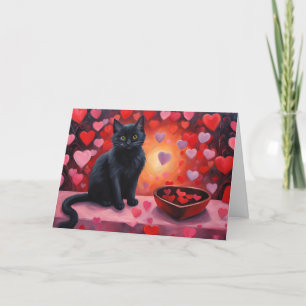 Cartes Pour Fêtes Annuelles Chat de la Saint-Valentin