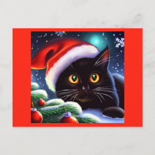 Cartes Pour Fêtes Annuelles Chat de Noël 1