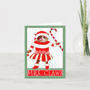 Cartes Pour Fêtes Annuelles Chat de Noël drôle