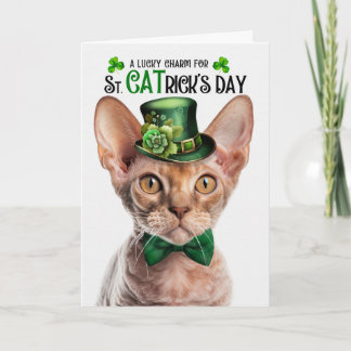 Cartes Pour Fêtes Annuelles Chat Devon Rex St CATrick's Day Lucky Charm