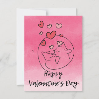 Cartes Pour Fêtes Annuelles Chat doux Saint Valentin