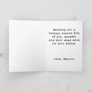 Cartes Pour Fêtes Annuelles Chat drôle dans une boîte Texte personnalisé Noël 