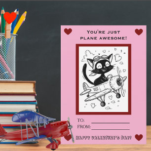 Cartes Pour Fêtes Annuelles Chat drôle de la Saint-Valentin pour enfants dans