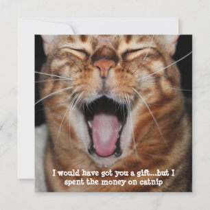Cartes Pour Fêtes Annuelles Chat du Bengale heureux "T'aurais bien eu un cade
