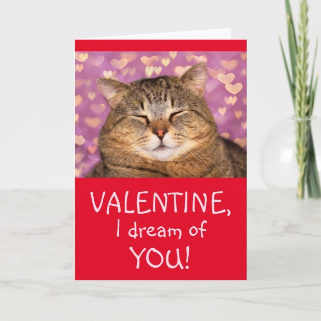 Cartes Pour Fêtes Annuelles Chat en amour pour la Saint Valentin (Devant)