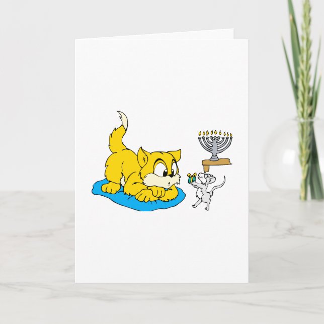 Cartes Pour Fêtes Annuelles Chat et souris (Devant)