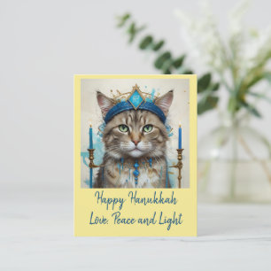 Cartes Pour Fêtes Annuelles Chat Festif dans déguisement jouant aux voeux Hano