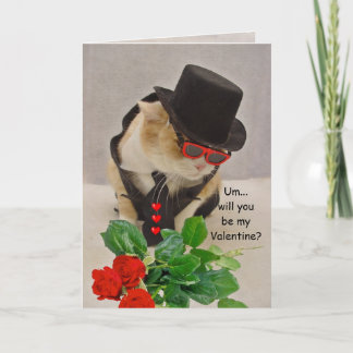 Cartes Pour Fêtes Annuelles Chat frais Valentine