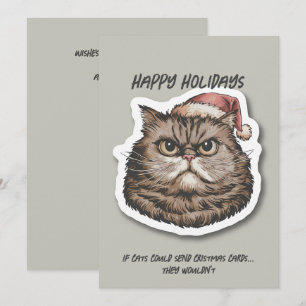 Cartes Pour Fêtes Annuelles Chat grincheux drôle sarcasme Noël vacances