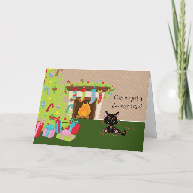 Cartes Pour Fêtes Annuelles Chat Grumpy de Noël faire plus de 2020 (Devant)