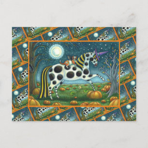 Cartes Pour Fêtes Annuelles CHAT HALLOWEEN PONY ET BAT CHAT Imaginaire Cheval