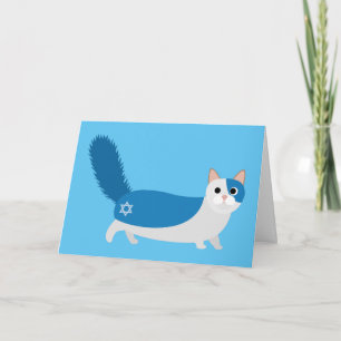 Cartes Pour Fêtes Annuelles Chat heureux de Hanoukka Kitty