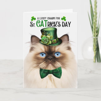 Cartes Pour Fêtes Annuelles Chat himalayen St CATrick's Day Porte-bonheur
