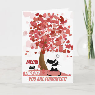 Cartes Pour Fêtes Annuelles Chat-jeu Le coeur de la silhouette de Valentine