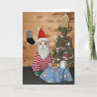 Cartes Pour Fêtes Annuelles Chat/Kitty de Noël en JP